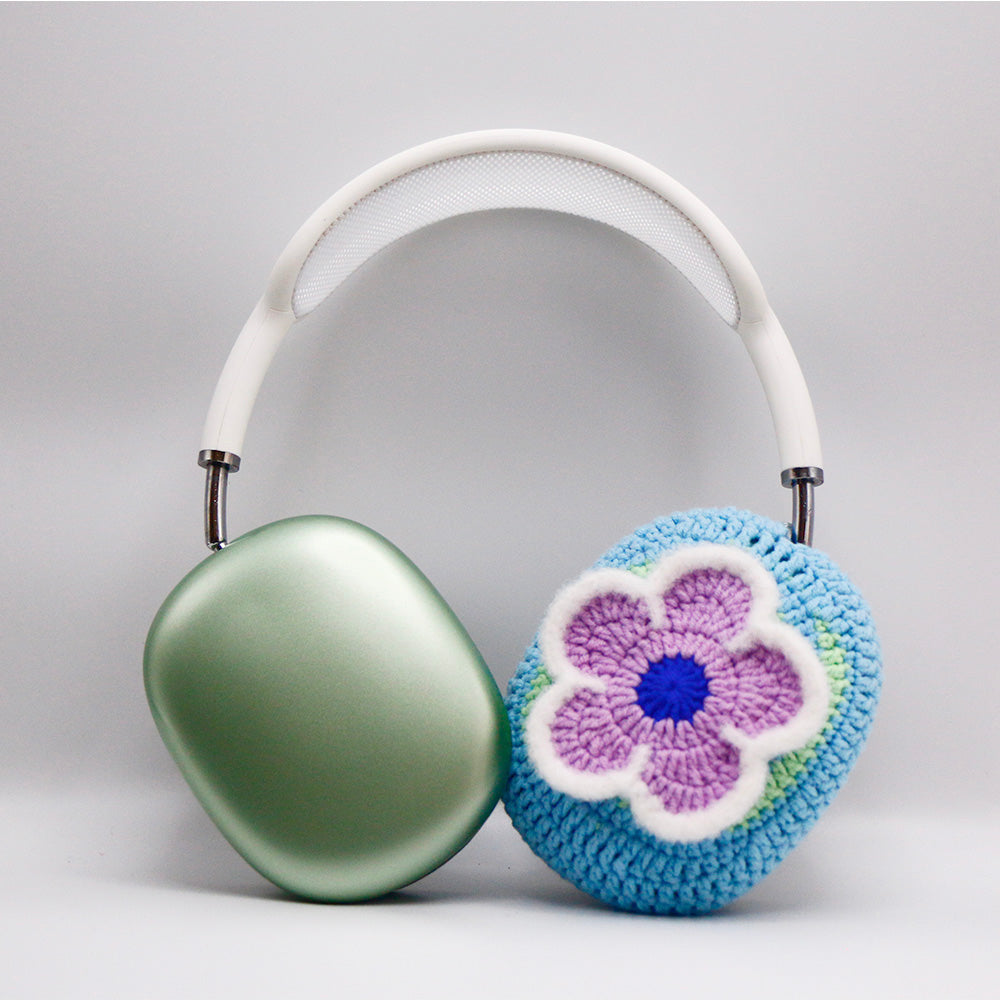 Pink Base Purple Flower AirPods Max Cover
