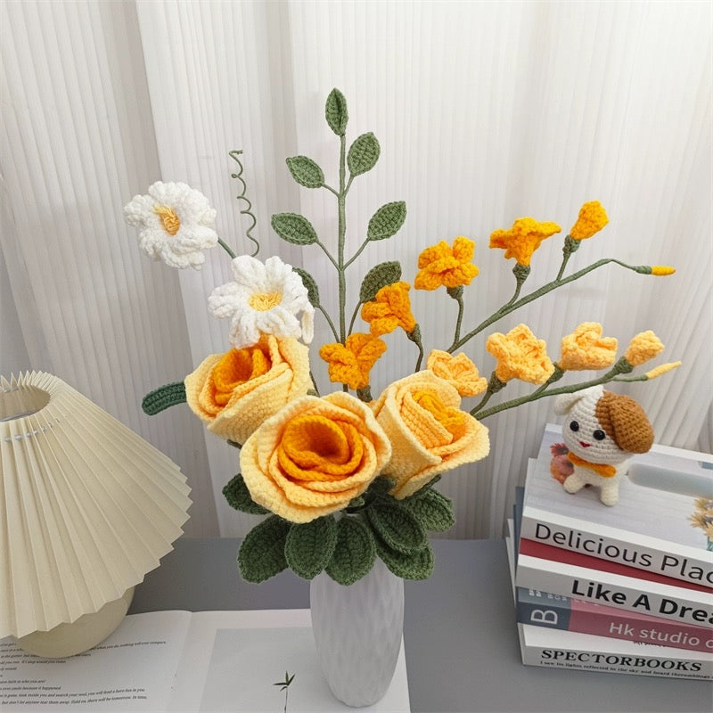 Crochet Sunflower Bouquet Mother's Gifts