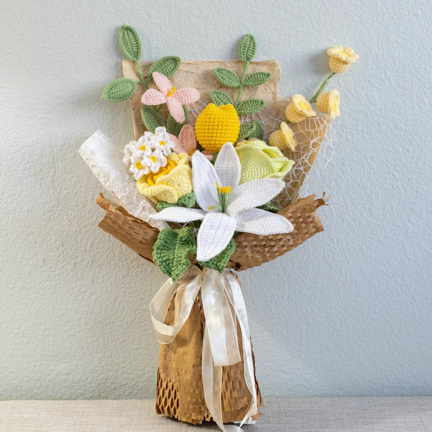 Crochet Flower Bouquet Carnation Bouquet