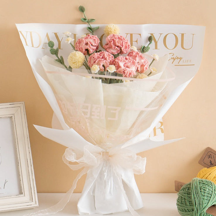 Crochet Lily Of Valley Flower Bouquet Carnation Bouquet