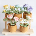 Crochet Roses Flower Plant And Pot-Gifts For Her