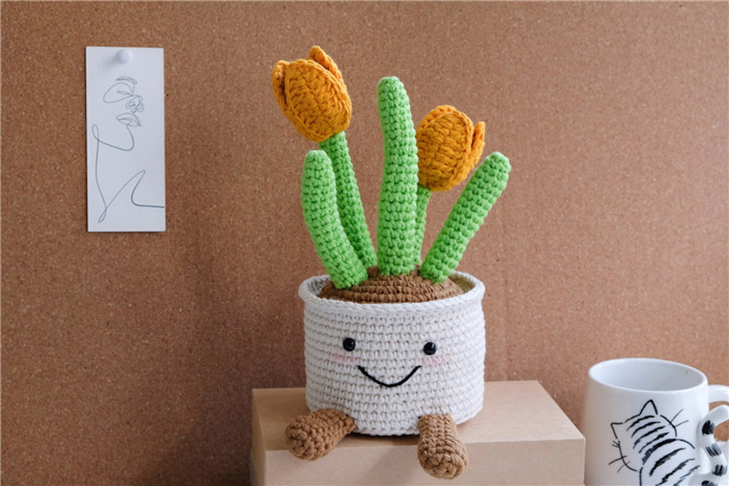 Funny Crochet Tulip Plant Home Decor Gifts For Her