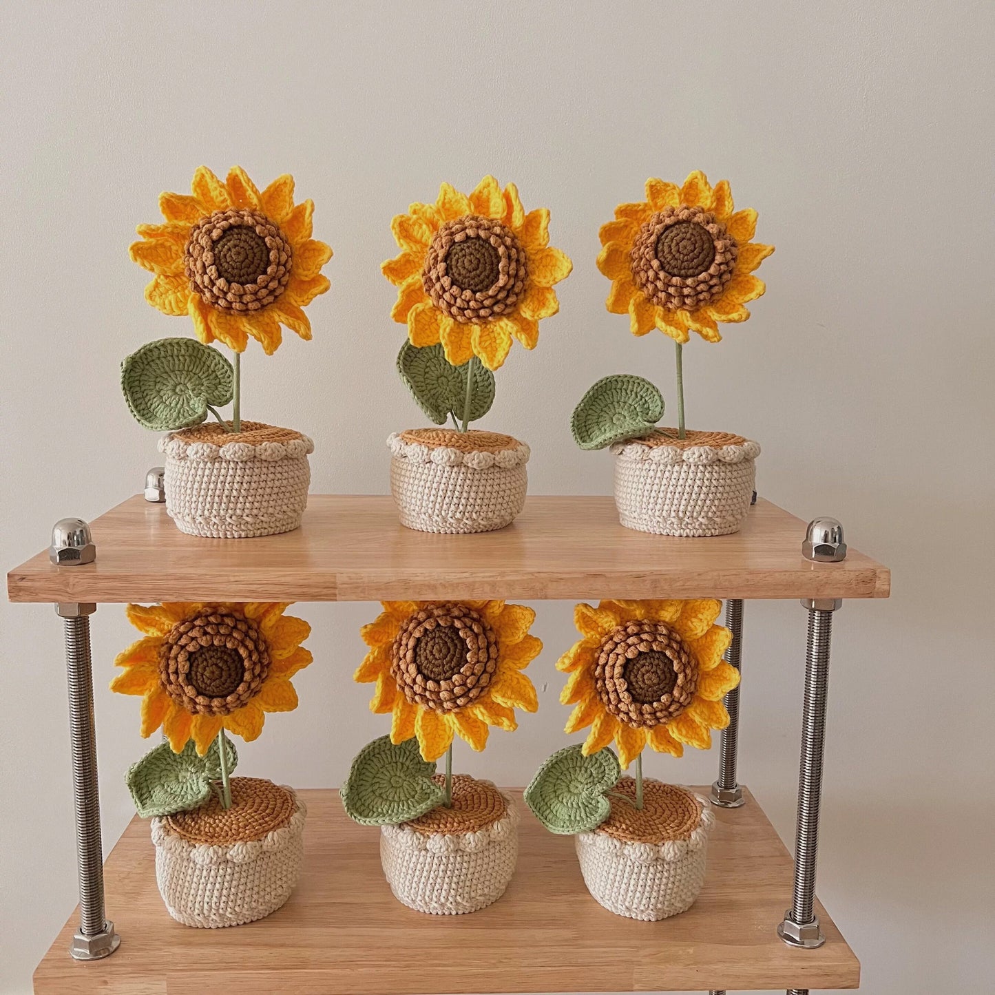 Crochet Sunflower Plant Home Decor Flower Plant Mom's Gift