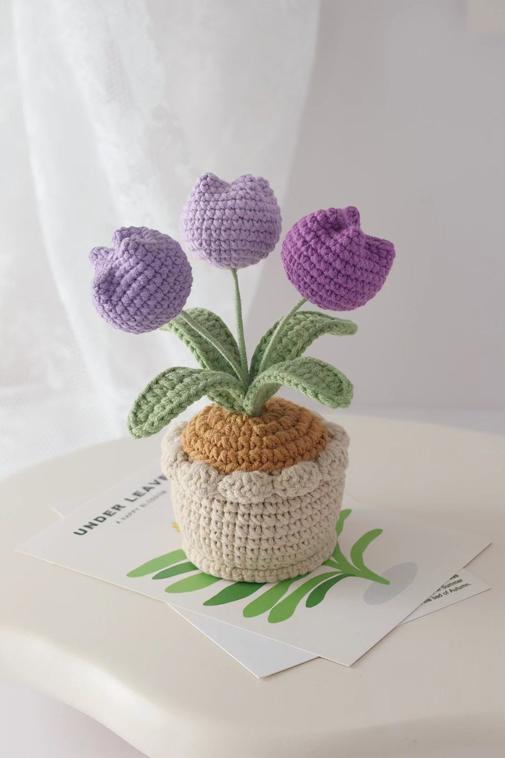 Colorful Tulip With Pot Crochet Flower Bouquet-Mother's Day Gift