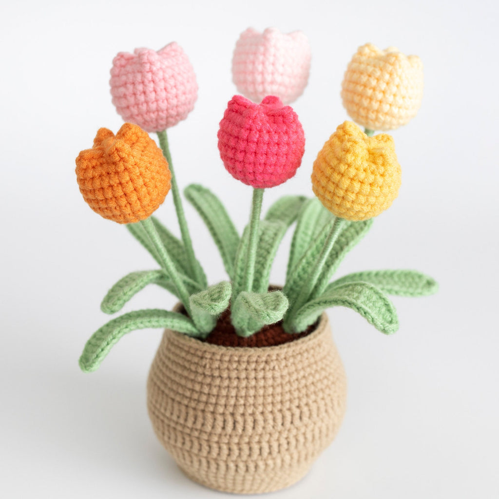Crochet Flower Plant Home Decor Gifts For Her