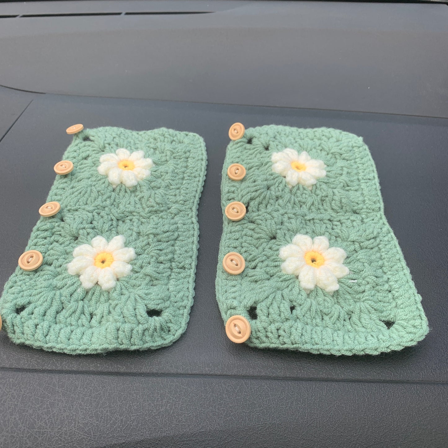 Handmade Steering Wheel Cover Crochet Seat Belt Cover