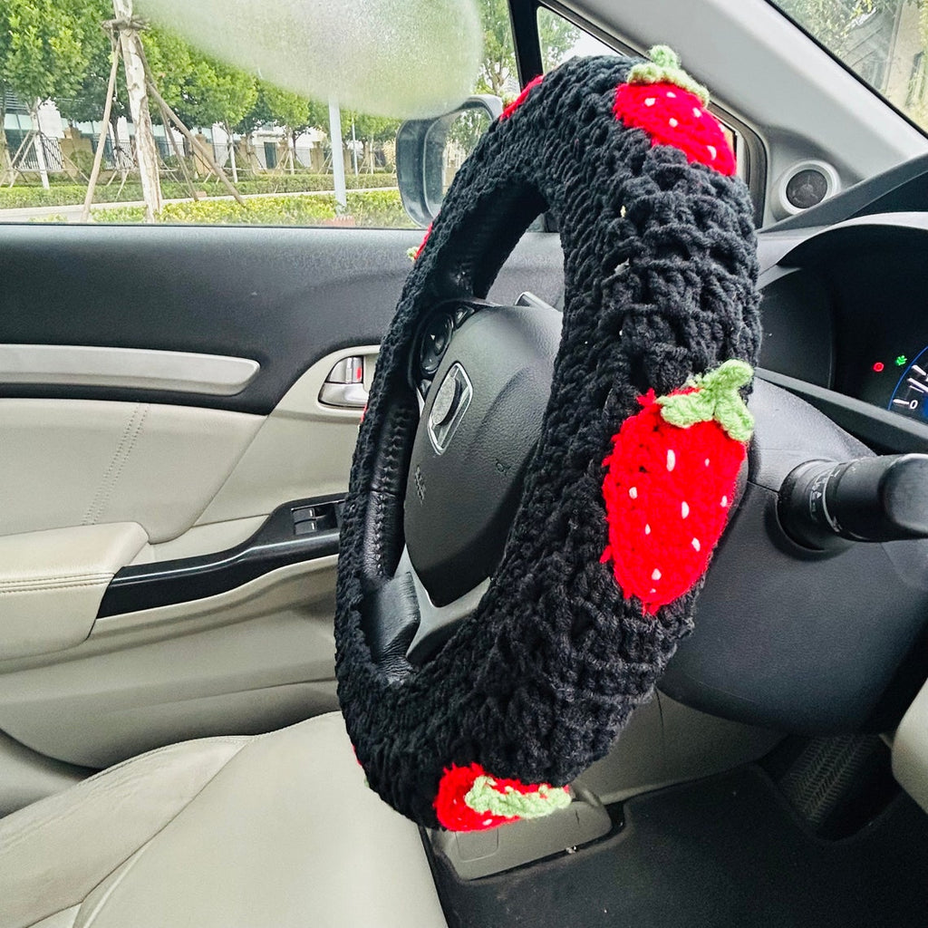 Handmade Crochet Steering Wheel Cover Seat Belt Cover