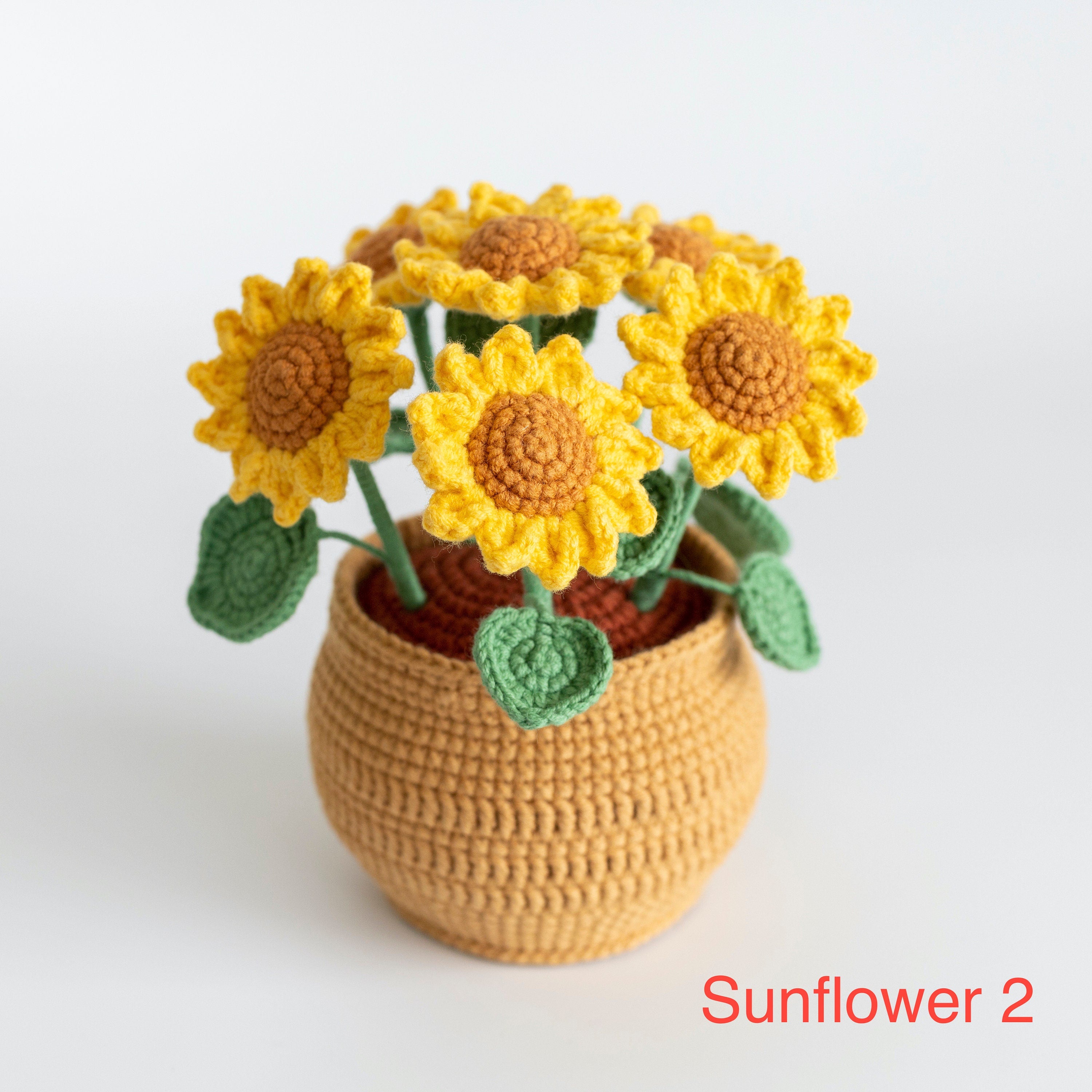 Crochet Flower Plant Home Decor Gifts For Her