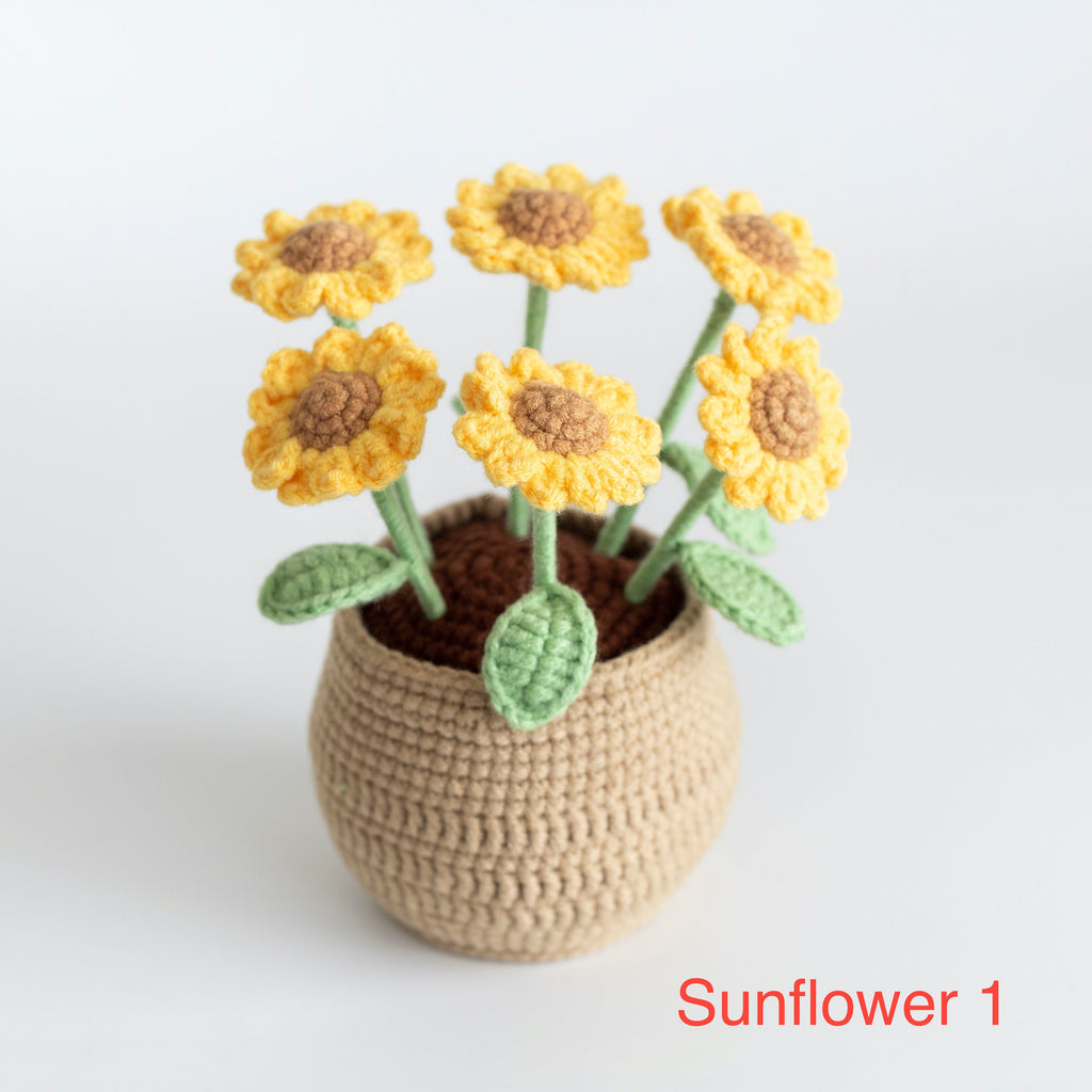 Crochet Flower Plant Home Decor Gifts For Her