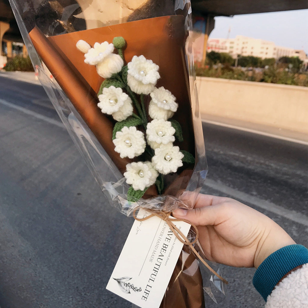 Crochet Lily Of Valley Tulip Flower Bouquet Mom Gift Bouquet