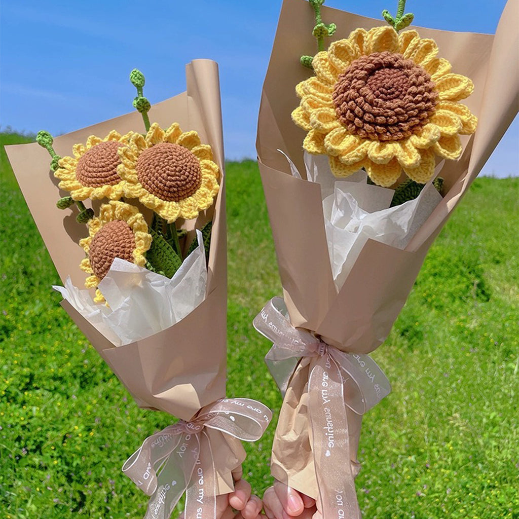 Sunflower Bouquet Mother's Gift Crochet Flowers