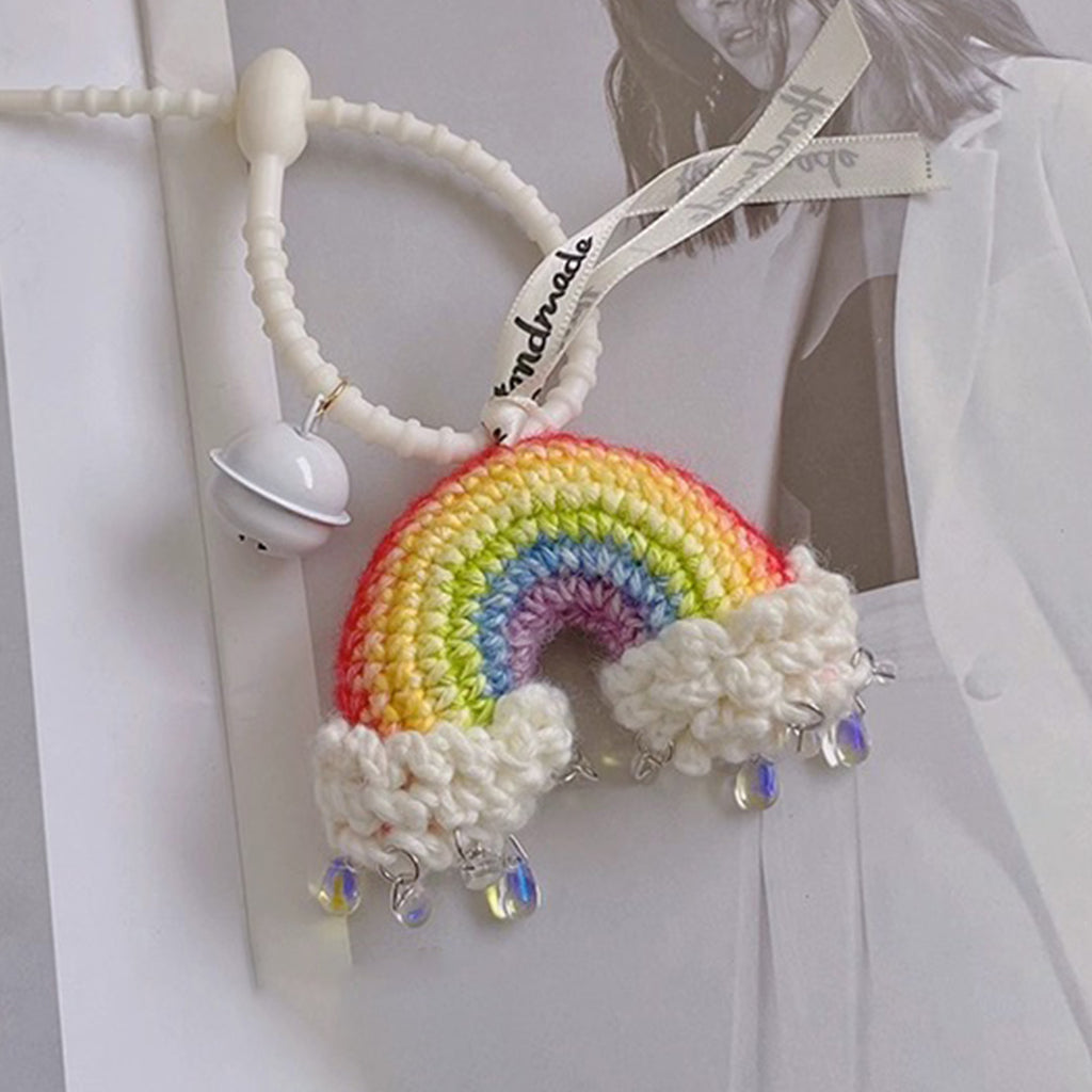 Crochet Hanging Rainbow Car Decor Mirror Hanging Accessories