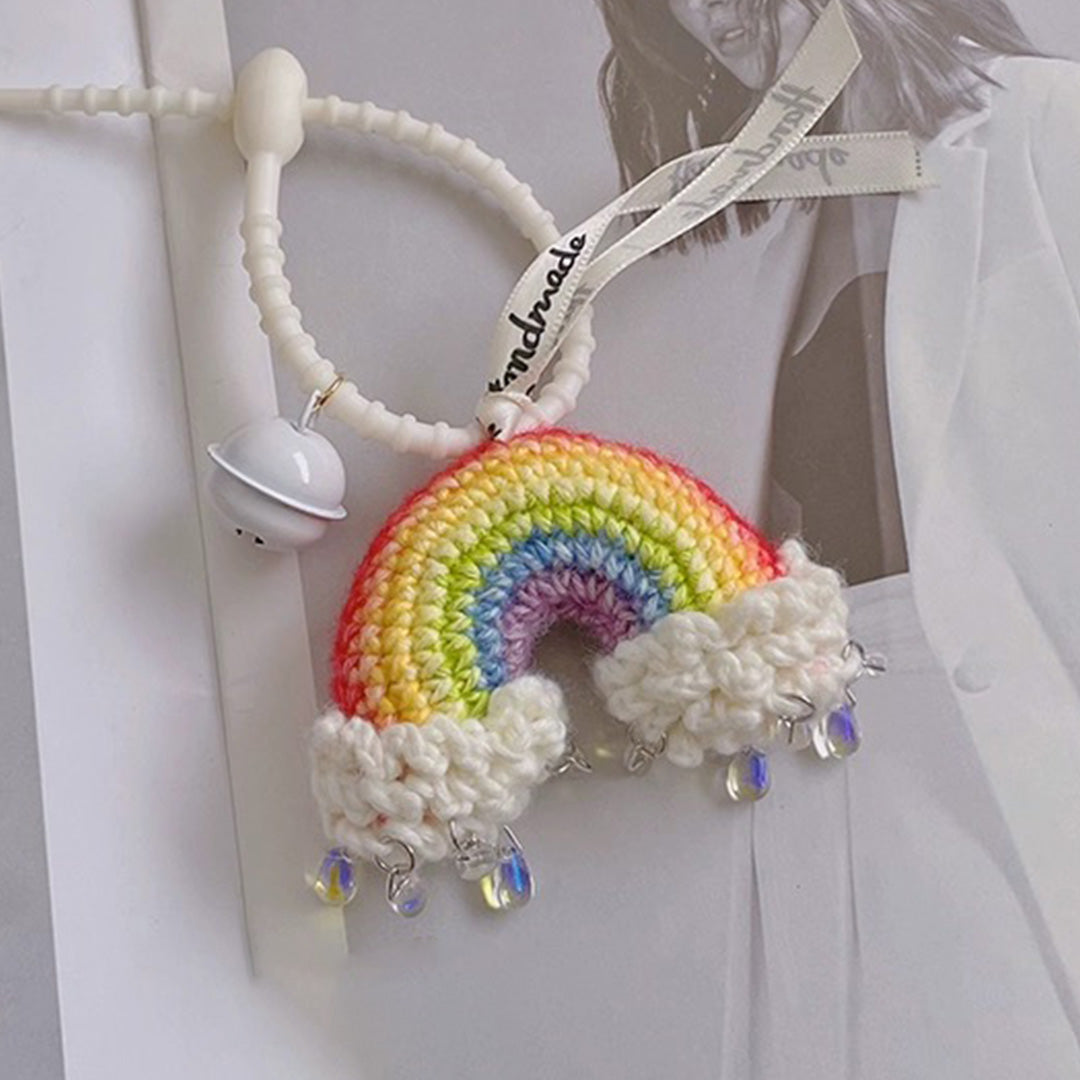 Crochet Hanging Rainbow Car Decor Mirror Hanging Accessories
