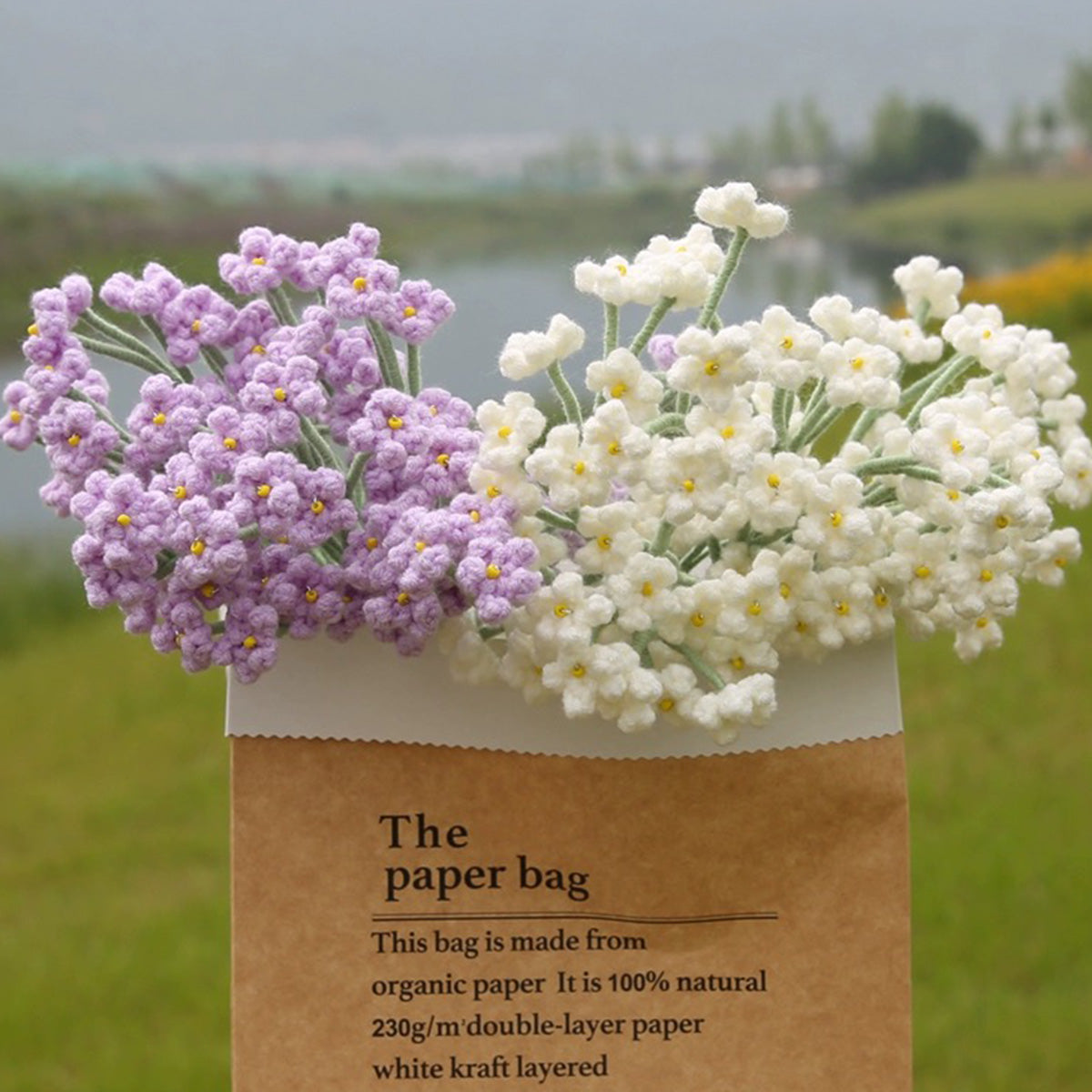 Crochet Forget Me Not Flower Bouquet