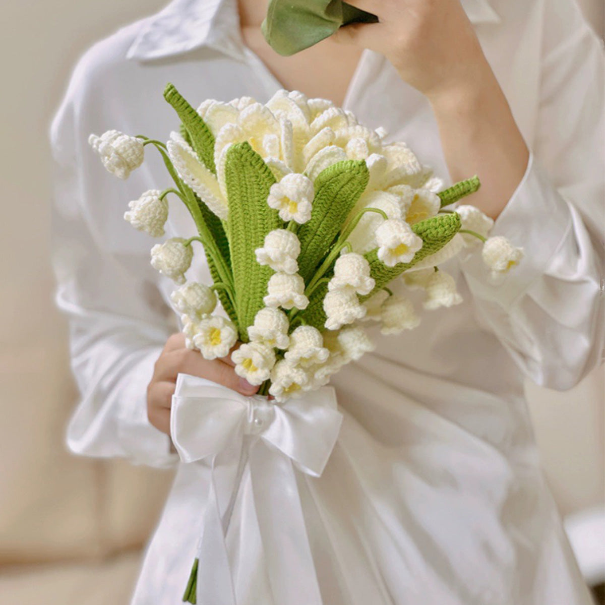 Bridal Bouquet Crochet Lily + Lily Of Valley Flower Bouquet