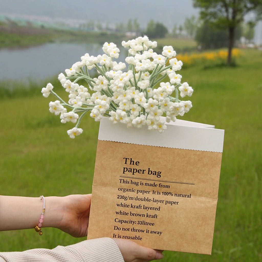 Crochet Forget Me Not Flower Bouquet