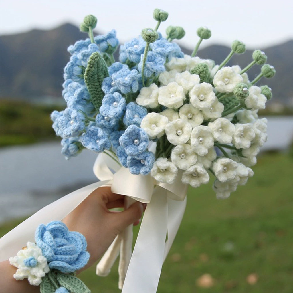 Bridal Bouquet Crochet Lily Of Valley Flower Bouquet