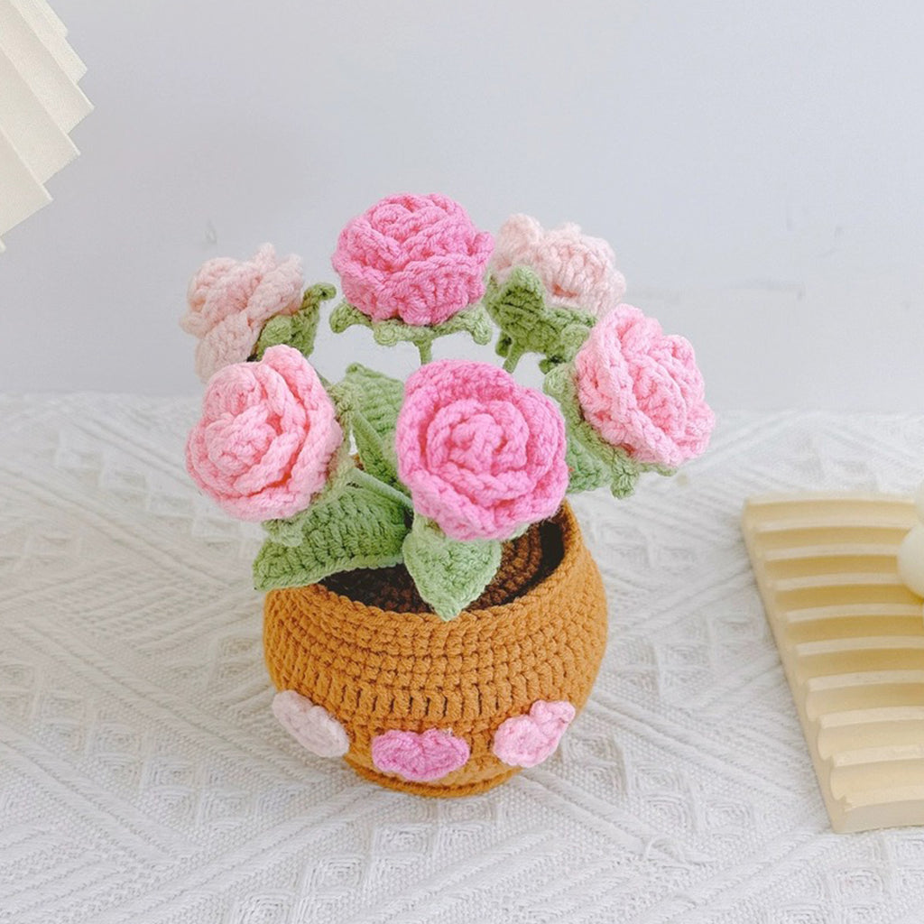 Crochet Leaves Home Decor Flower Plant