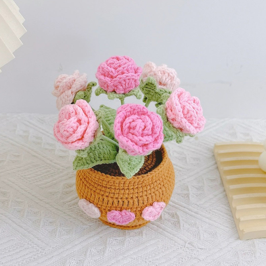 Crochet Leaves Home Decor Flower Plant