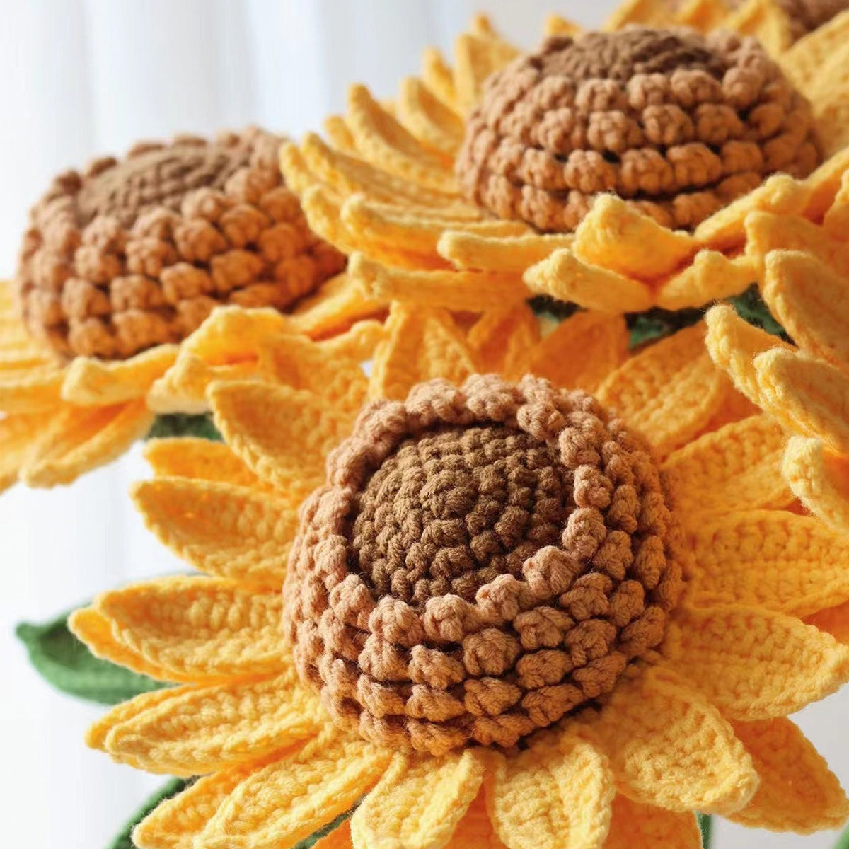 Crochet Sunfower Bouquet-Gift For Mom And Teacher