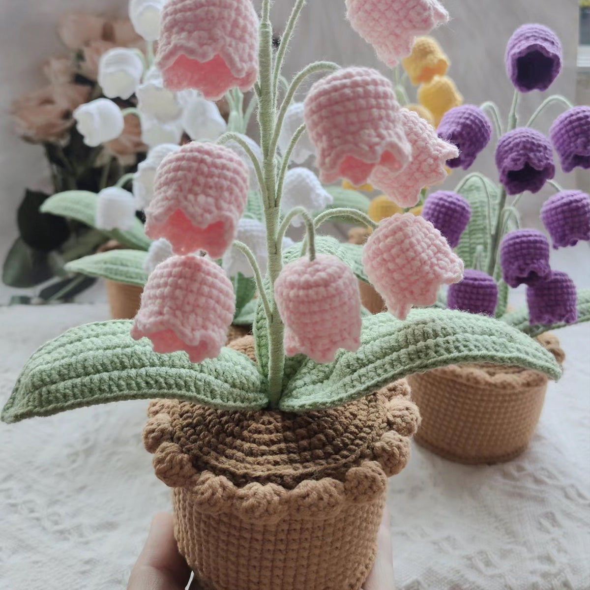 Crochet Lily Of Valley With Pot Flowers Never Fade