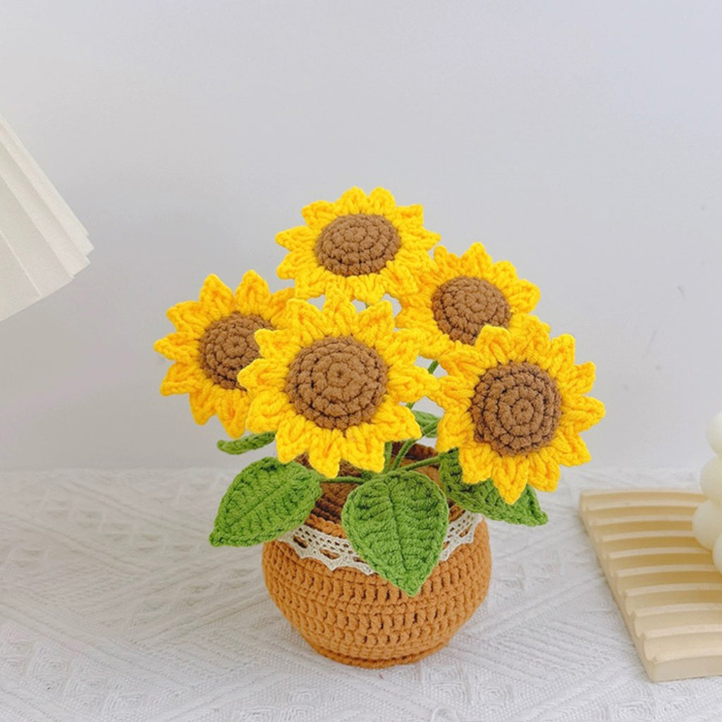 Crochet Leaves Home Decor Flower Plant