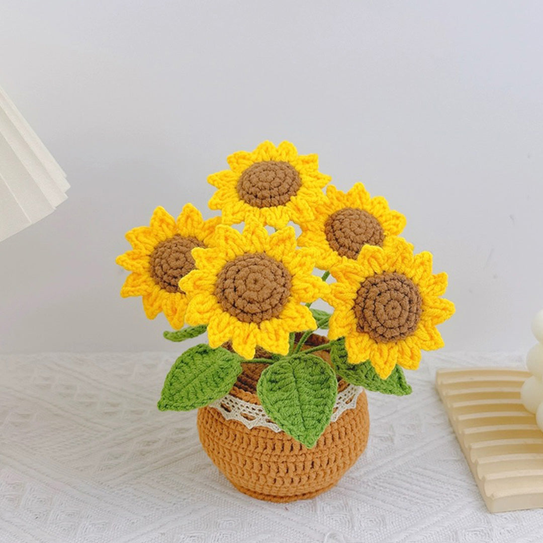 Crochet Leaves Home Decor Flower Plant