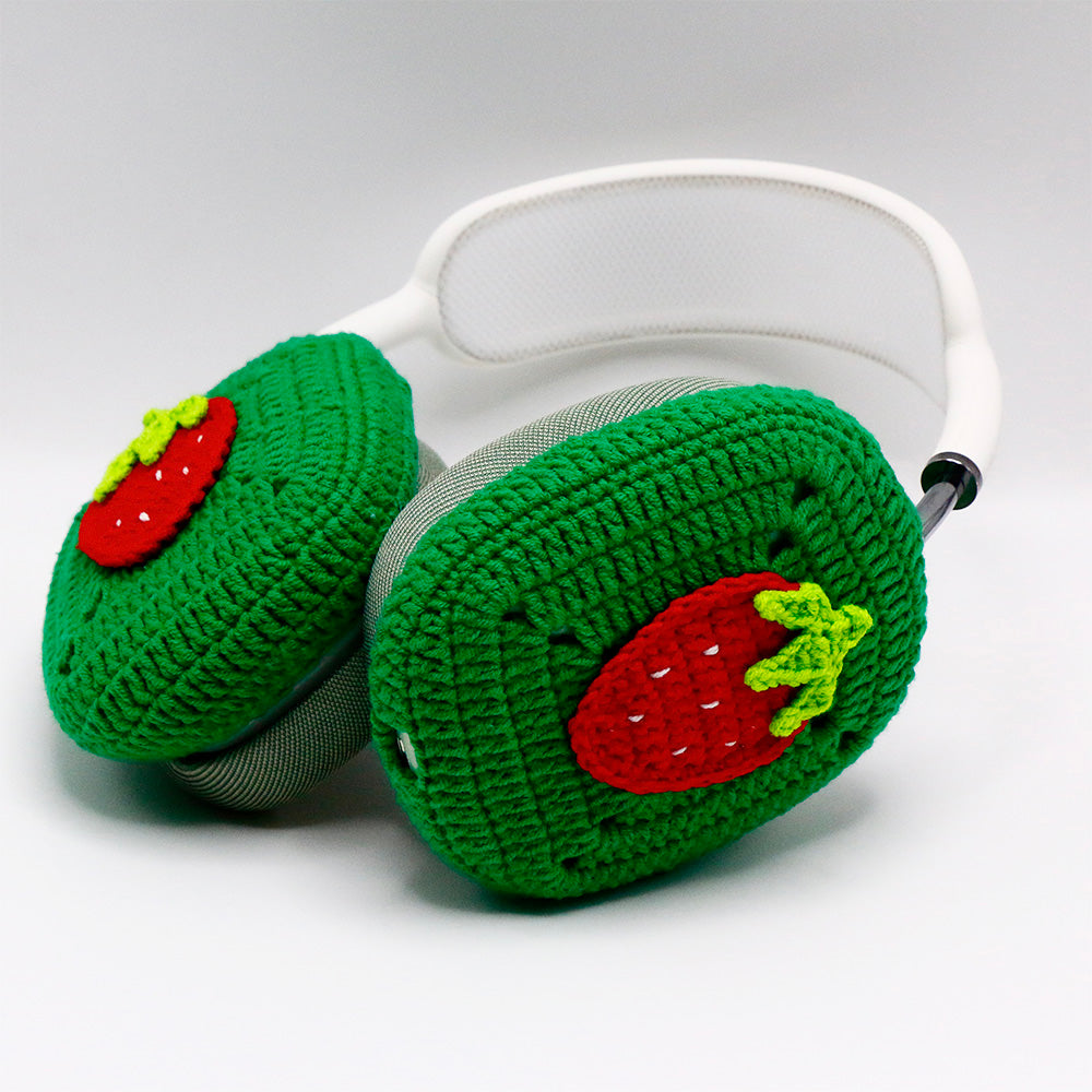 Green Base Strawberry AirPods Max Cases Sony XM1000 Cases