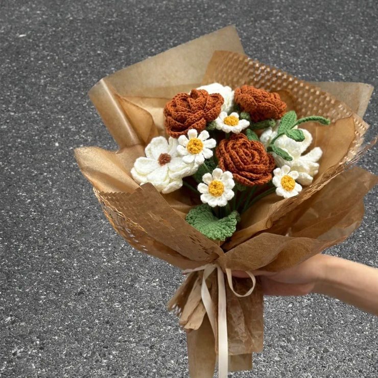 Bridal Bouquet Crochet Flower Bouquet Beautiful Mother's Gifts