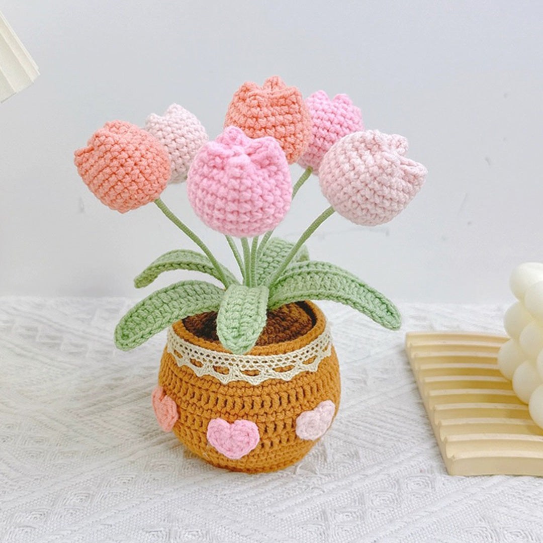 Crochet Leaves Home Decor Flower Plant