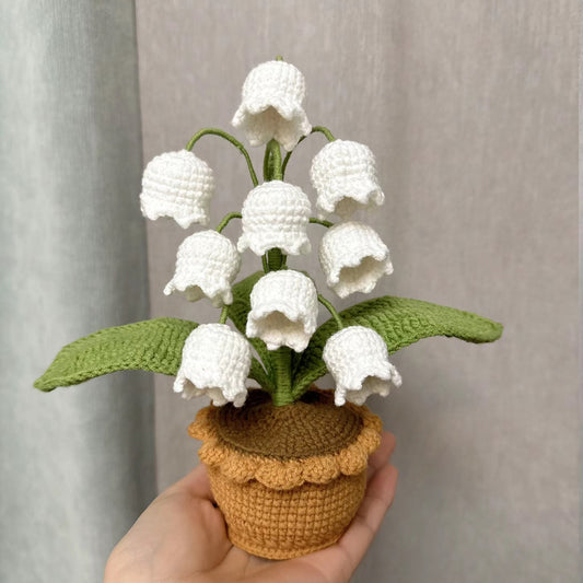 Crochet Lily Of Valley With Pot Flowers Never Fade