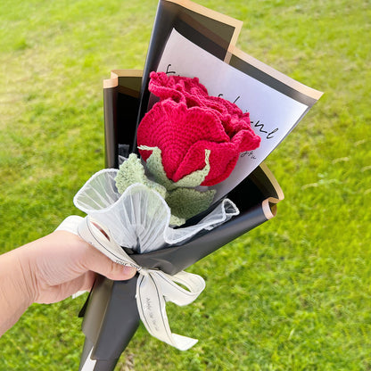 Crochet Roses Flower Bouquet Handmade Gift Crochet Flower For Her