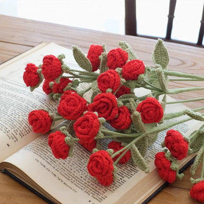 Crochet Multi-head Rose (5 heads) Flower Bouquet