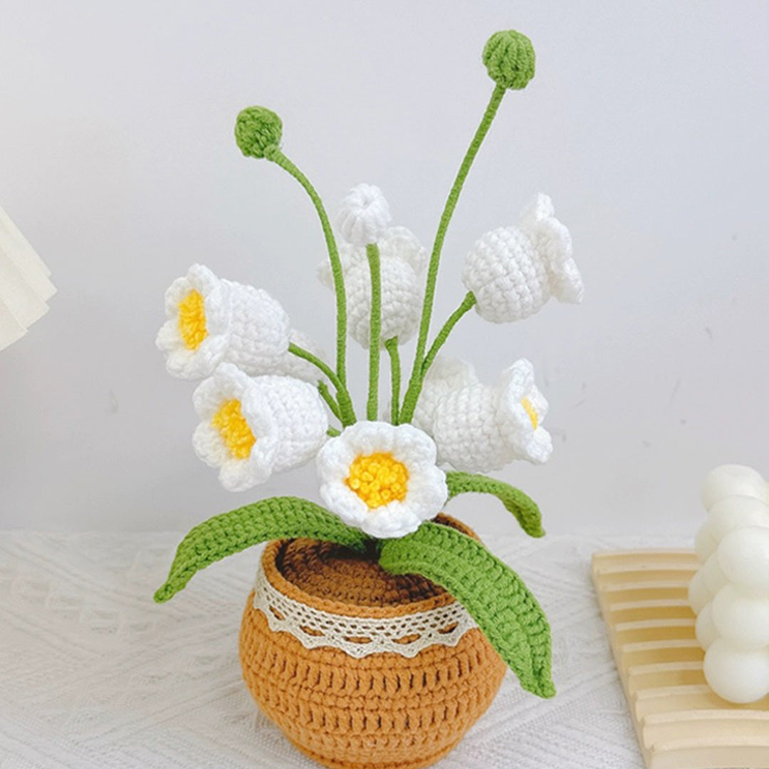 Crochet Leaves Home Decor Flower Plant