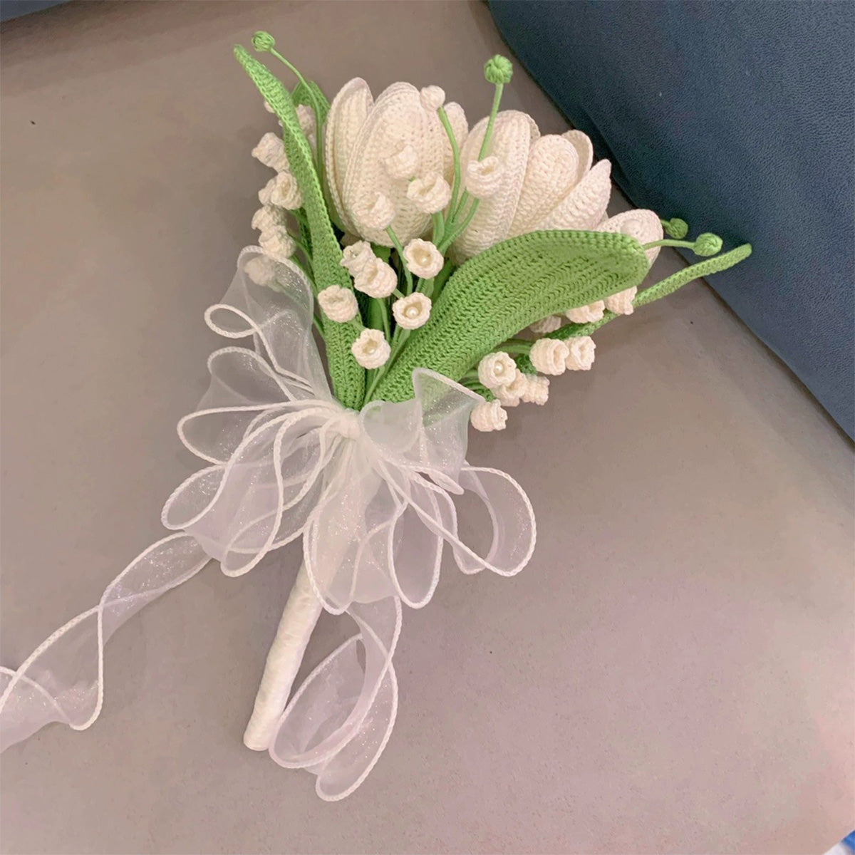 Crochet Bridal Bouquet Lily Of Valley Flower Bouquet