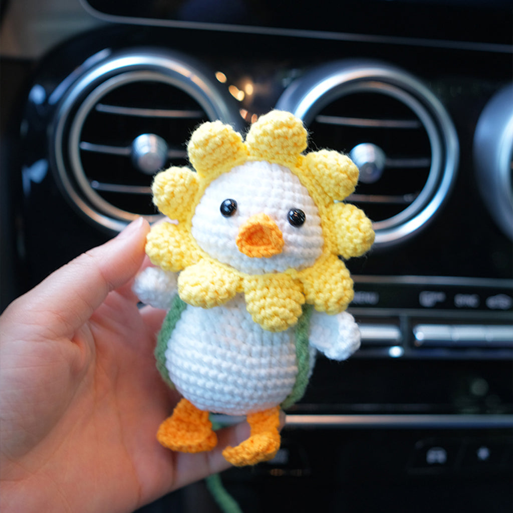 Crochet Hanging Duck Car Decor Mirror Hanging Accessories
