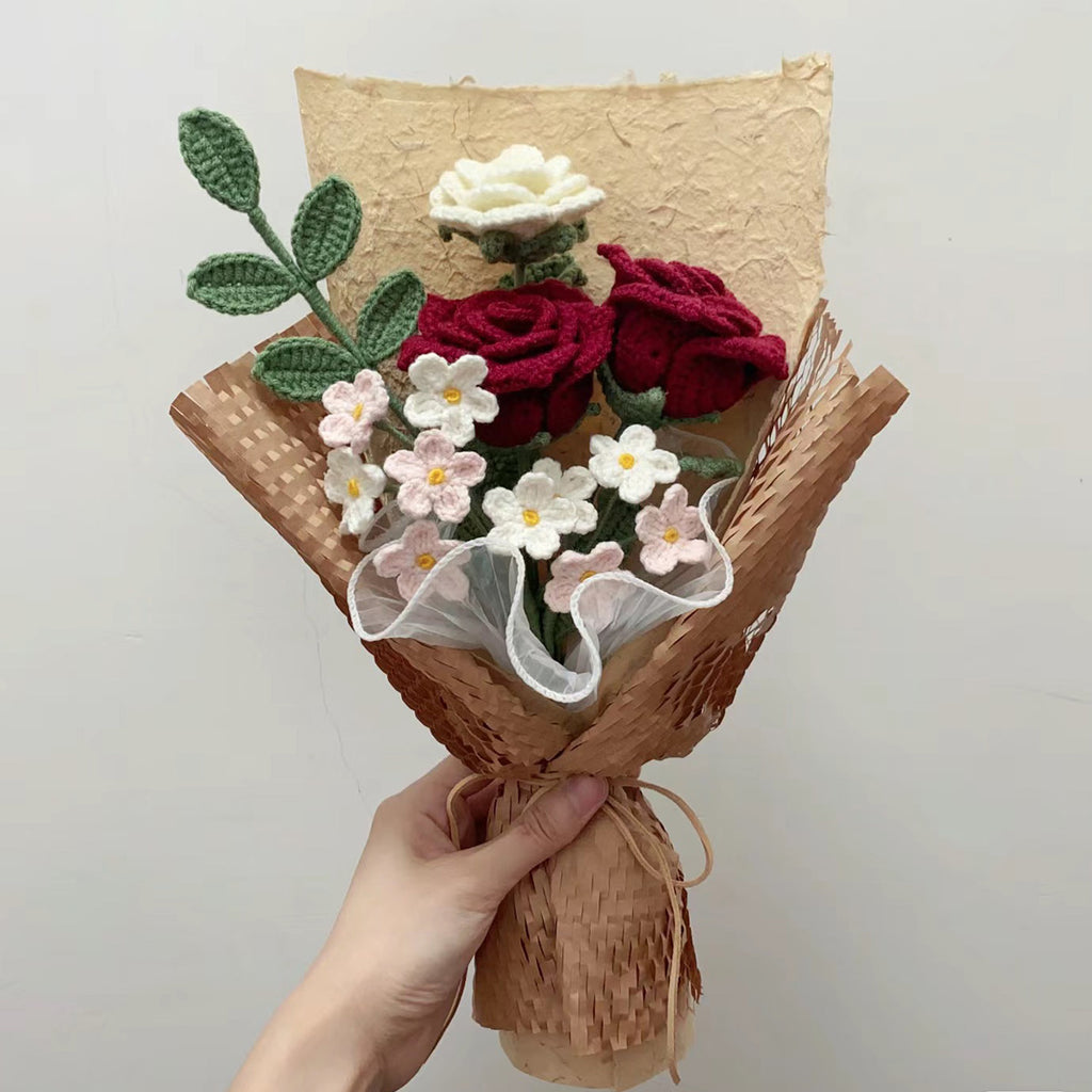 Crochet Flower Bouquet Crochets Roses Never Fade