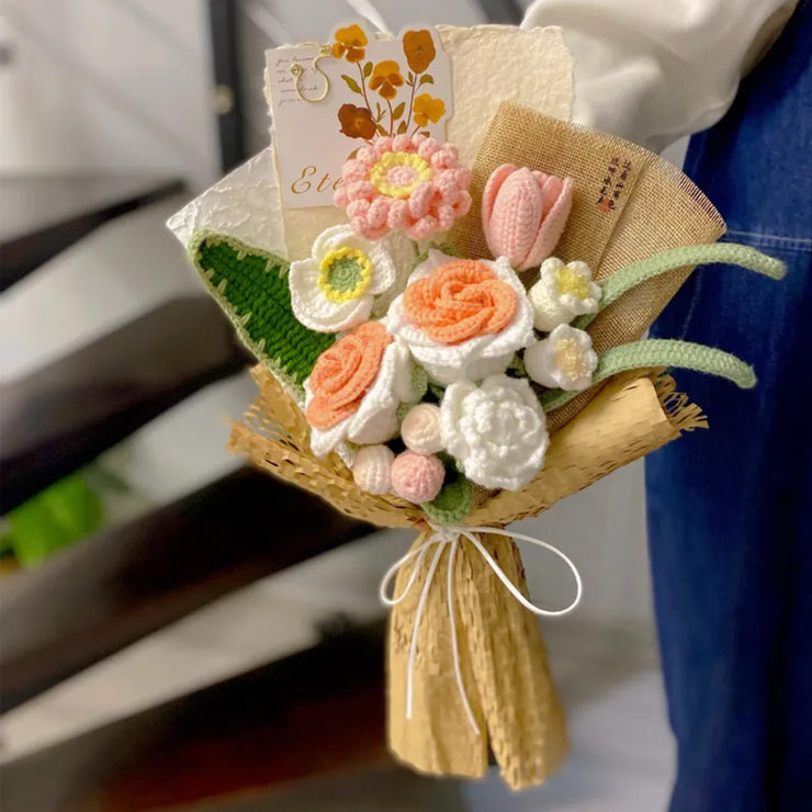 Stylish And Elegant Crochet Flower Bouquet Mother's Gift