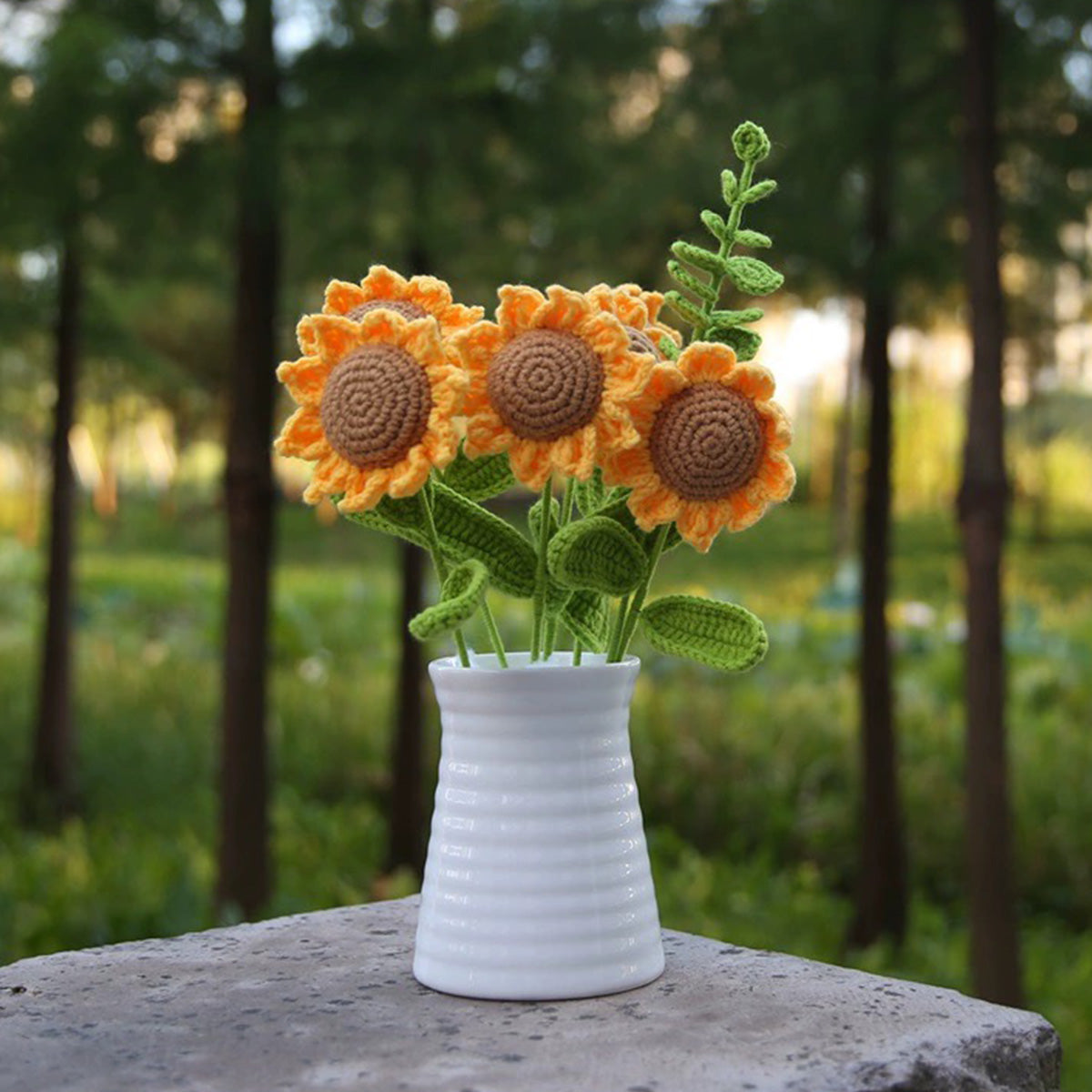 Mother's Gift Crochet Sunflowers