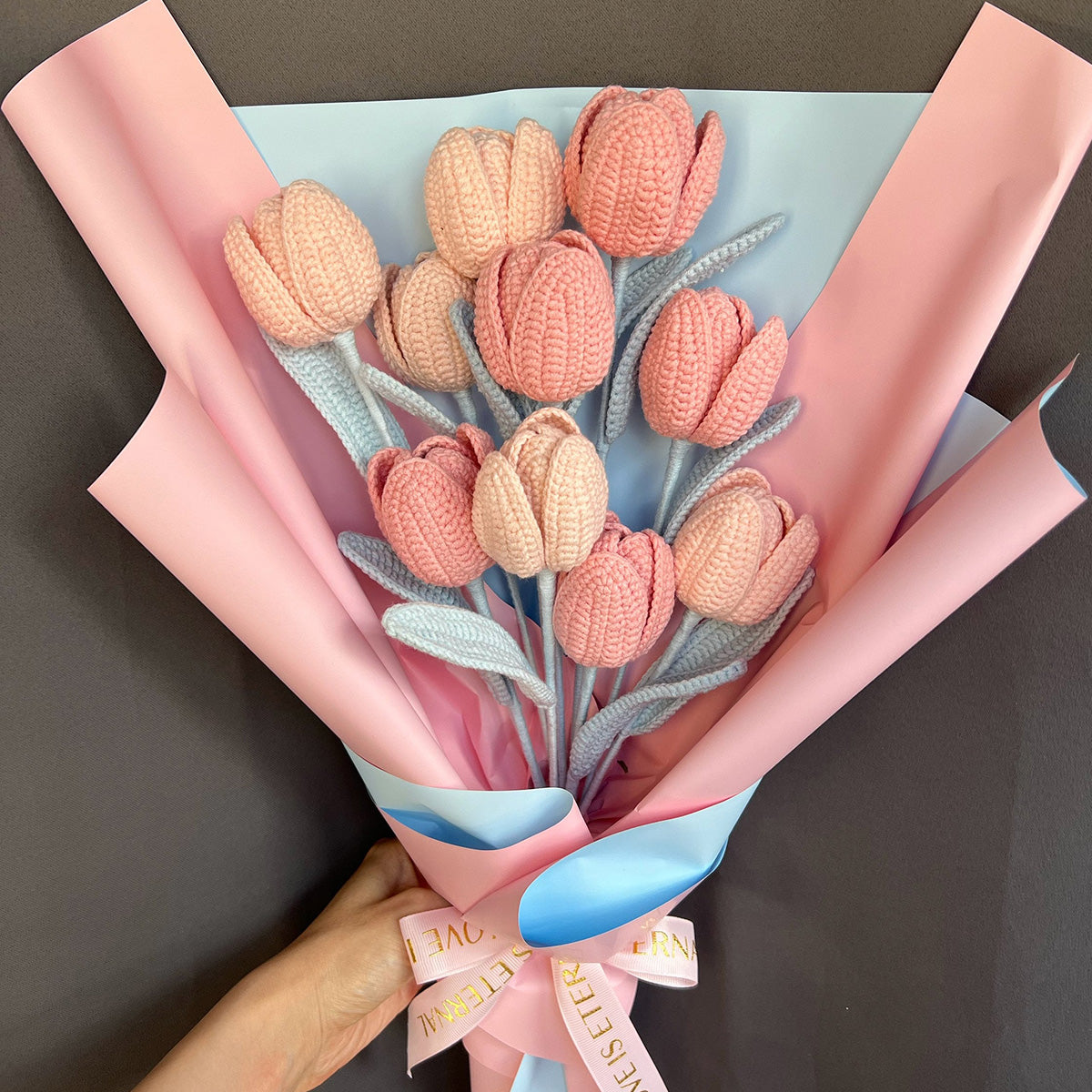 Crochet Tulip Flower Bouquet Gifts For Her