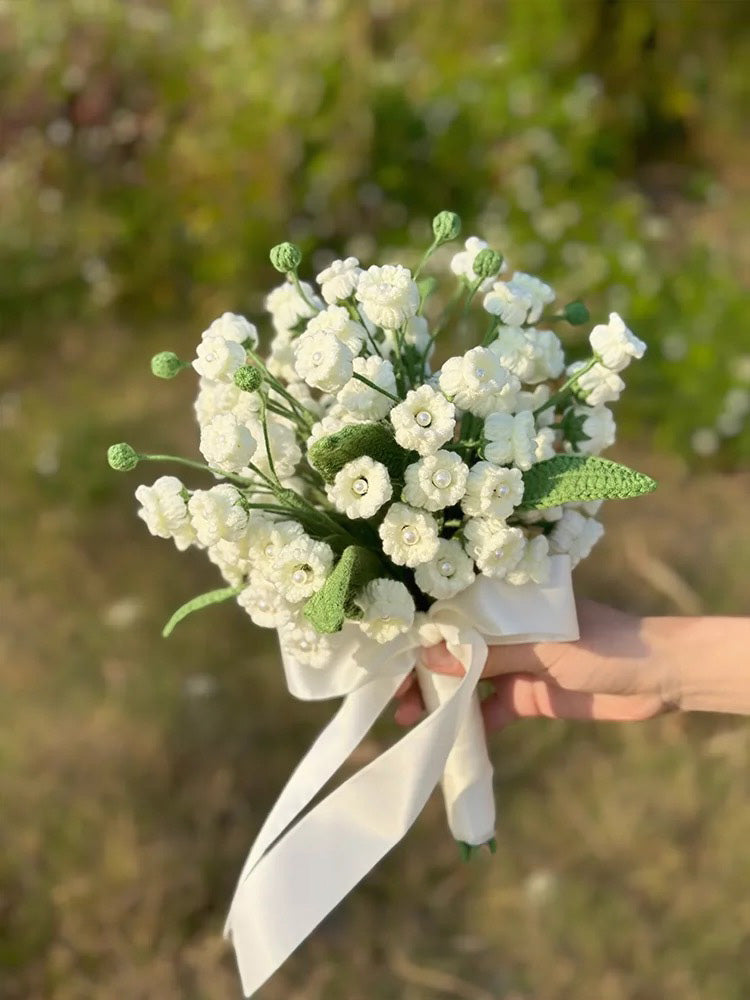 Bridal Bouquet Crochet Lily Of The Valley Flower Bouquet
