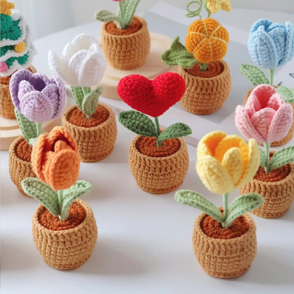 Crochet Flower Plant Home Decor Gifts For Her