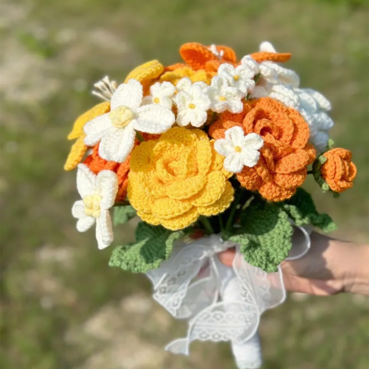 Beautiful Crochet Flower Bouquet Mother's Gifts