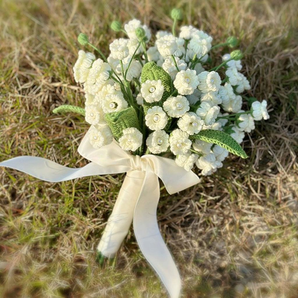 Bridal Bouquet Crochet Lily Of The Valley Flower Bouquet