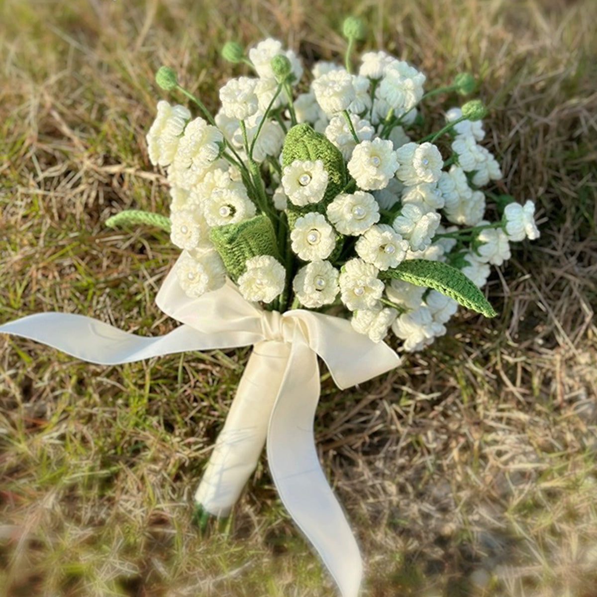 Bridal Bouquet Crochet Lily Of The Valley Flower Bouquet