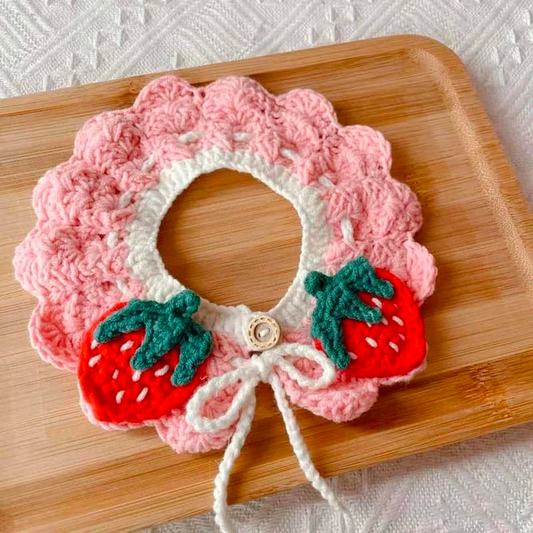 Pink Strawberry Pet Collar