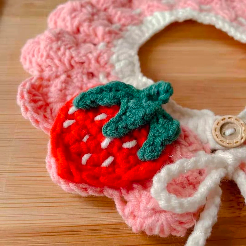 Pink Strawberry Pet Collar