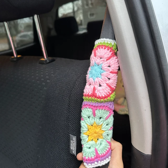 Handmade Crochet Steering Wheel Cover Seat Belt Cover