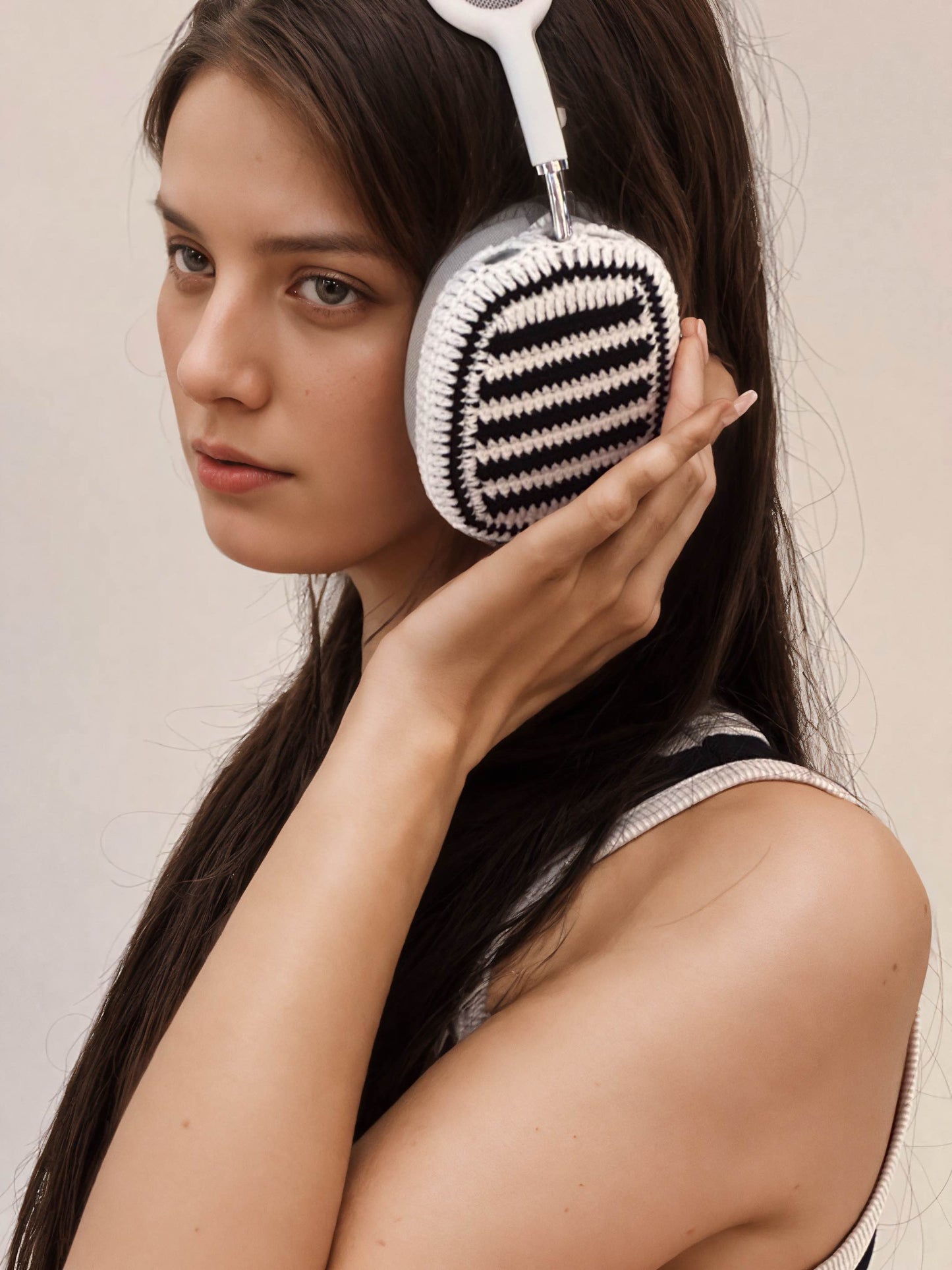 Black White Stripes AirPods Max Cases