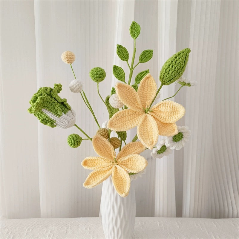 Crochet Flower Bouquet Mother's Gifts(Without Pot)
